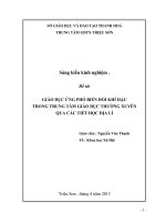Giáo dục ứng phó với biến đổi khí hậu trong Trung tâm Giáo dục Thường xuyên qua các tiết học Địa lí