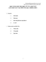 KHẢ NĂNG HẤP THỤ ĐIỆN TỪ CỦA OXIT SẮT GẮN OXIT SẮT VÀO MWCNTS QUA NHÓM CHỨC