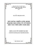 Xây dựng chiến lược kinh doanh cho công ty cổ phần dệt Tân Tiến đến năm 2020