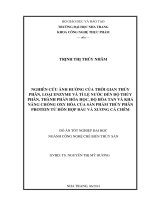 Nghiên cứu ảnh hưởng của thời gian thủy phân, loại enzyme và tỷ lệ nước đến độ thủy phân, thành phần hóa học, độ hòa tan và khả năng chống oxy hóa của sản phẩm thủy phân protein từ hỗn hợp đầu và xương cá Chẽm