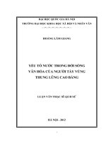 Yếu tố nước trong đời sống văn hóa của người Tày vùng thung lũng Cao Bằng