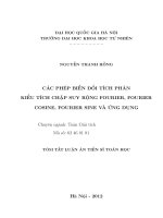 Các phép biến đổi tích phân kiểu tích chập suy rộng Fourier, Fourier cosine, Fourier sine và ứng dụng
