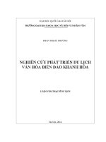 Nghiên cứu phát triển du lịch văn hóa biển đảo Khánh Hòa