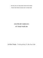 CHUYÊN ĐỀ 5 : KỸ THUẬT NUÔI ONG