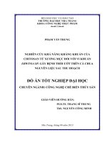 Nghiên cứu khả năng kháng khuẩn của Chitosan từ xương mực đối với vi khuẩn Erwinia sp. gây bệnh thối ướt trên cà chua nguyên liệu sau thu hoạch