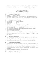 ĐỀ CƯƠNG MÔN HỌC SỨC BỀN VẬT LIỆU