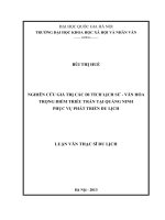 Nghiên cứu giá trị các di tích lịch sử - văn hóa trọng điểm triều Trần tại Quảng Ninh phục vụ phát triển du lịch