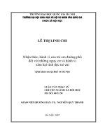 Nhận thức, hành vi của trẻ em đường phố đối với những nguy cơ và hành vi xâm hại tình dục trẻ em