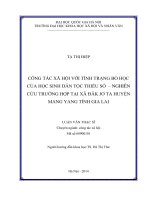 Công tác xã hội với tình trạng bỏ học của học sinh dân tộc thiểu số - nghiên cứu trường hợp tại xã Đăk Jơ Ta – huyện Mang Yang – tỉnh Gia Lai