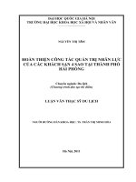 Hoàn thiện công tác quản trị nhân lực của các khách sạn 4 sao tại Thành phố Hải Phòng.PDF