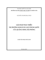 Giải pháp phát triển thị trường khách du lịch Trung Quốc của Hải Phòng, Quảng Ninh