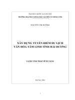 Xây dựng tuyến điểm du lịch văn hóa tâm linh tỉnh Hải Dương