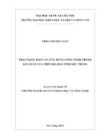 Nhận dạng rào cản ứng dụng công nghệ trong sản xuất lúa trên địa bàn tỉnh Sóc Trăng