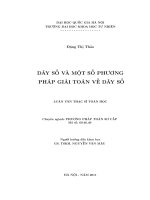 Dãy số và một số phương pháp giải toán về dãy số