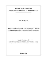 Áp dụng công nghệ sạch vào hoạt động sản xuất, chế biến chè mang chỉ dẫn địa lý Tân Cương