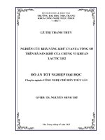 Nghiên cứu khả năng khử Cyanua tổng số trên bã sắn khô của chủng vi khuẩn Lactic LB2