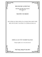 Đo lường sự thỏa mãn của cán bộ công nhân viên đối với tổ chức tại công ty cổ phần LICOGI 16.5