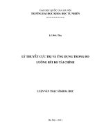 Lý thuyết cực trị và ứng dụng trong đo lường rủi ro tài chính
