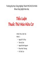 Bài thuyết trình tiểu luận thuốc thử hóa hữu cơ phiên bản màu của thí nghiệm hinsberg để nhận biết amine 1◦ 3◦ bằng chỉ thị
