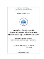 Nghiên cứu sản xuất Oligochitosan bằng phương pháp chiếu xạ gamma Coban 60