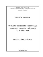 Tư tưởng Hồ Chí Minh về động lực tinh thần trong sự phát triển xã hội Việt Nam
