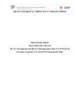 DỰ ÁN “Xây dựng thư viện điện tử về hội nhập kinh tế quốc tế và WTO kết nối với website Trung tâm về các vấn đề WTO thành phố Đà Nẵng”