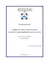 Nghiên cứu công tác kế toán thuế tại Công ty TNHH xây lắp 19.5