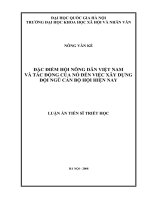 Đặc điểm Hội Nông dân Việt Nam và tác động của nó đến việc xây dựng đội ngũ cán bộ Hội hiện nay