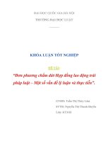 Đơn phương chấm dứt hợp đồng lao động trái pháp luật một số vấn đề lý luận và thực tiễn