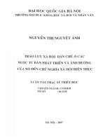 Trào lưu xã hội dân chủ ở các nước tư bản phát triển và ảnh hưởng của nó đến chủ nghĩa xã hội hiện thực