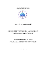 Nghiên cứu thử nghiệm sản xuất sản phẩm rong nho ướp muối