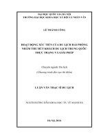 Hoạt động xúc tiến của du lịch Hải Phòng nhằm thu hút khách du lịch Trung Quốc - Thực trạng và giải pháp