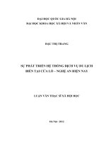 sự phát triển hệ thống dịch vụ du lịch biển tại Cửa Lò - Nghệ An hiện nay