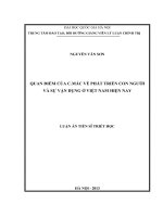 Quan điểm của C.Mác về phát triển con người và sự vận dụng ở Việt Nam hiện nay