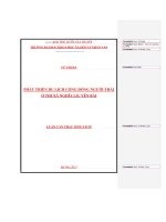 Phát triển du lịch cộng đồng người Thái ở thị xã Nghĩa Lộ, Yên Bái