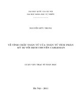 Về tính chất toán tử của toán tử tích phân kỳ dị với dịch chuyển Carleman