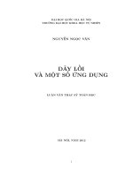 Dãy lồi và một số ứng dụng