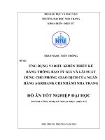 Ứng dụng vi điều khiển thiết kế bảng thông báo tỷ giá và lãi suất dùng cho phòng giao dịch của ngân hàng Agribank chi nhánh Nha Trang
