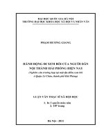 Hành động đi xem bói của người dân nội thành Hải Phòng hiện nay (Nghiên cứu trường hợp tại một địa điểm xem bói ở Quận Lê Chân, Thành phố Hải Phòng tt.PDF