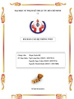 BÀI BÁO CÁO HỆ THỐNG WIFI