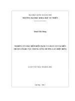 Nghiên cứu đặc điểm biến dạng và nguy cơ tai biến trượt lở khu vực thung lũng Mường Lay (Điện Biên