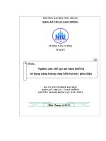 Nghiên cứu chế tạo mô hình thiết bị sử dụng năng lượng sóng biển lai máy phát điện