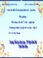 slide thuyết trình  Tiếng việt 4 Ý chí - Nghị lực