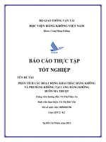 Phân tích các hoạt động khai thác hàng không và phi hàng không tại cảng hàng không Buôn Ma Thuột