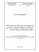 Những rào cản trong việc phát triển các sản phẩm và dịch vụ thông tin khoa học tại Viện Thông tin Khoa học Xã hội