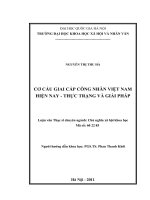 Cơ cấu giai cấp công nhân Việt Nam hiện nay-Thực trạng và giải pháp