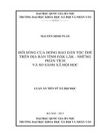 Đời sống của đồng bào dân tộc Êđê trên địa bàn tỉnh Đăk Lăk – những phân tích và so sánh xã hội học