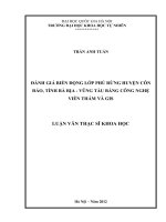 Đánh giá biến động lớp phủ rừng huyện Côn Đảo, tỉnh Bà Rịa - Vũng Tàu bằng công nghệ viễn thám và GIS