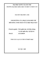 Ảnh hưởng của Phật giáo đối với đời sống tinh thần ở xã hội Nhật Bản