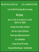 slide thuyết trình  TNXH 4 Bài 23 - Vòng tuần hoàn của nước trong tự nhiên